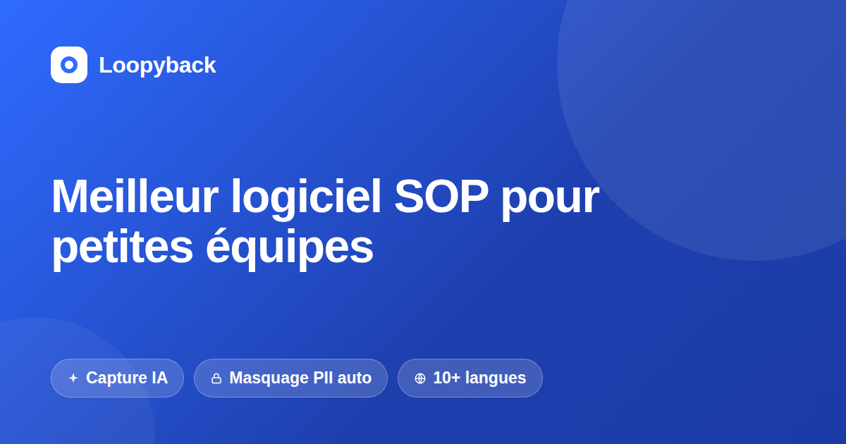 Meilleur logiciel de SOP pour petites équipes en 2026